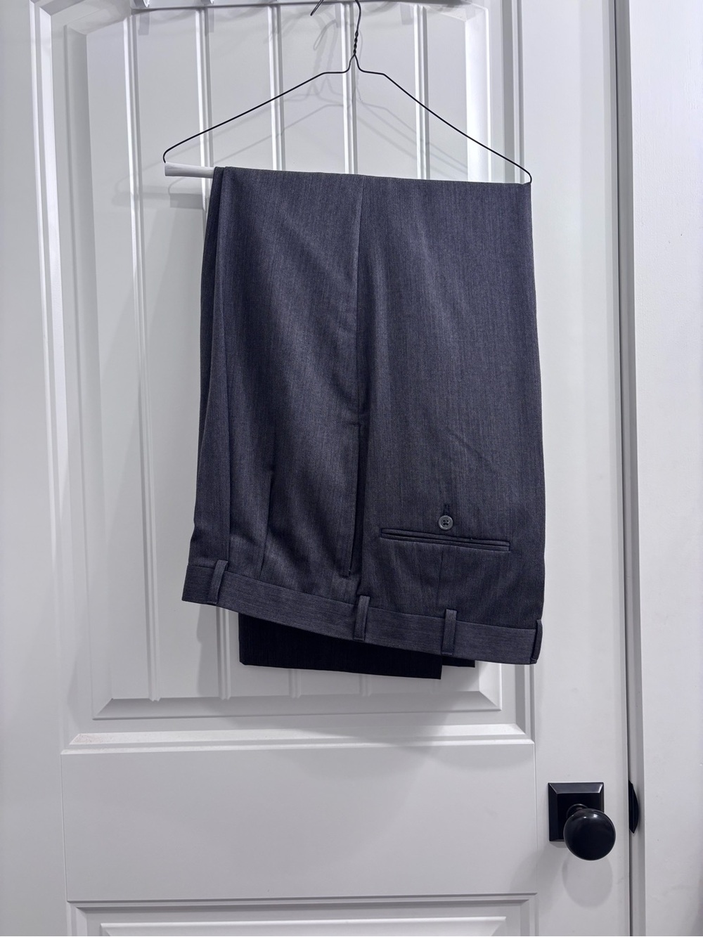 Classic Mens Dress Trousers in Charcoal Gray